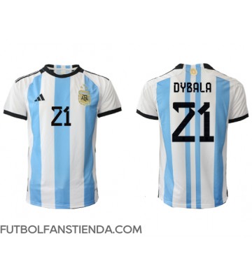Argentina Paulo Dybala #21 Primera Equipación Mundial 2022 Manga Corta